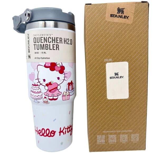 Stanley Hello Kitty Quencher H2.0 Tumbler 30 Oz Stainless Steel Vacuum Insulated - Picture 2 of 5